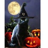 Midnight Halloween Cat - Halloween Collection Diamond Art