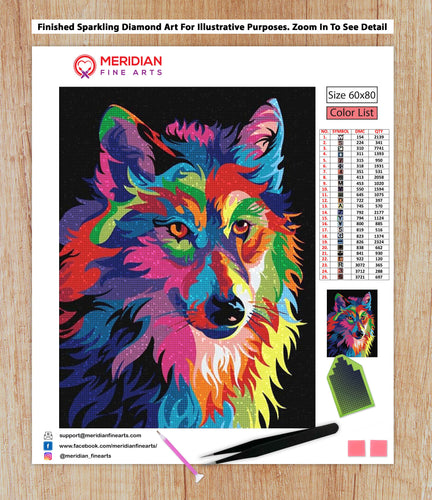 Abstract Wolf - Diamond Art Kit