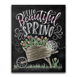 Beautiful Spring Blackboard - Diamond Art Kit