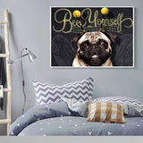 Bee Yourself Pug On Wall