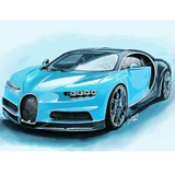 Dashing Blue Sports Car - Diamond Art Kit