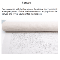Canvas with unpainted picture for Meridian Paint by Numbers kit