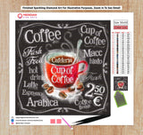 Coffee On Menu Blackboard - Diamond Art Kit