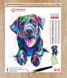 Colorful Black Labrador - Diamond Art Kit