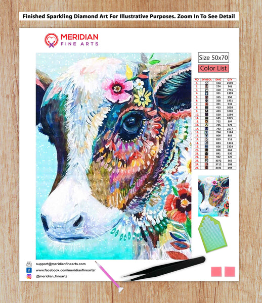 Colorful Cow - Diamond Art Kit
