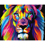 Abstract Colorful Lion