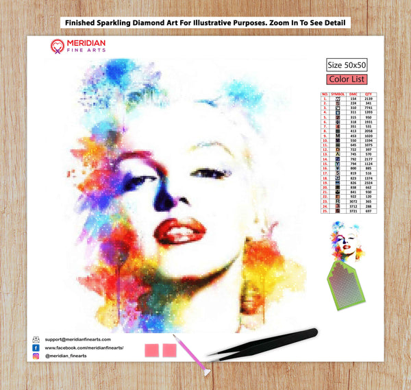 Colorful Marilyn Monroe - Diamond Art Kit