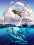 Dolphin Jump - Diamond Art Kit