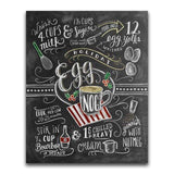 Egg Nog Recipe Blackboard - Diamond Art Kit