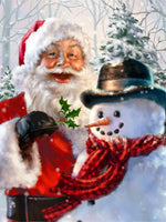 Snowman And Santa