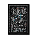 Life Is Like Riding A Bicycle Blackboard - Diamond Art Kit
