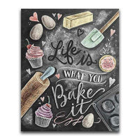 Life Is What You Bake It Blackboard - Diamond Art Kit