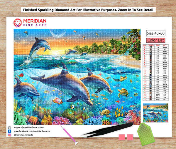 Majestic Dolphins - Diamond Art Kit