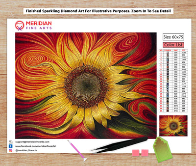 Mesmerized by a Sunflower - Diamond Art Kit