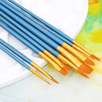 Paintbrushes for acrylic, watercolor, oil and gouache painting