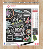 Plant Dreams Blackboard - Diamond Art Kit
