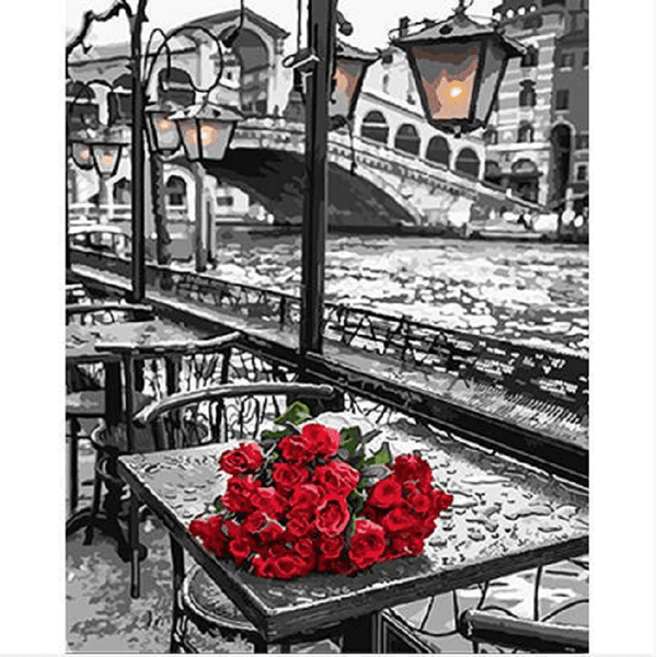 Red Roses by the Canal
