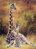 Relaxing Giraffes - Diamond Art Kit
