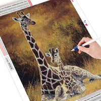 Relaxing Giraffes - Diamond Art Kit