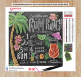 Rum Punch Recipe Blackboard - Diamond Art Kit