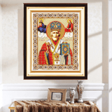 Saint Nicholas in a frame on the wall - Meridian Diamond Art Kit