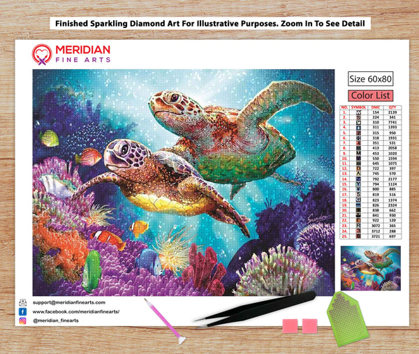 Sea Turtles - Diamond Art Kit – Meridian Fine Arts