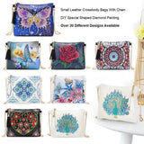 Collection Of Small Leather Crossbody Bags With Chain - Diamond Painting