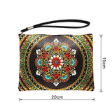 Small Leather Clutch Bag With Wristlet Size - Diamond Painting