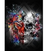 Skull and Tiger - Halloween Collection Diamond Art