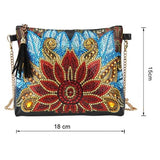 Small Leather Crossbody Bag With Chain Size - Diamond Painting