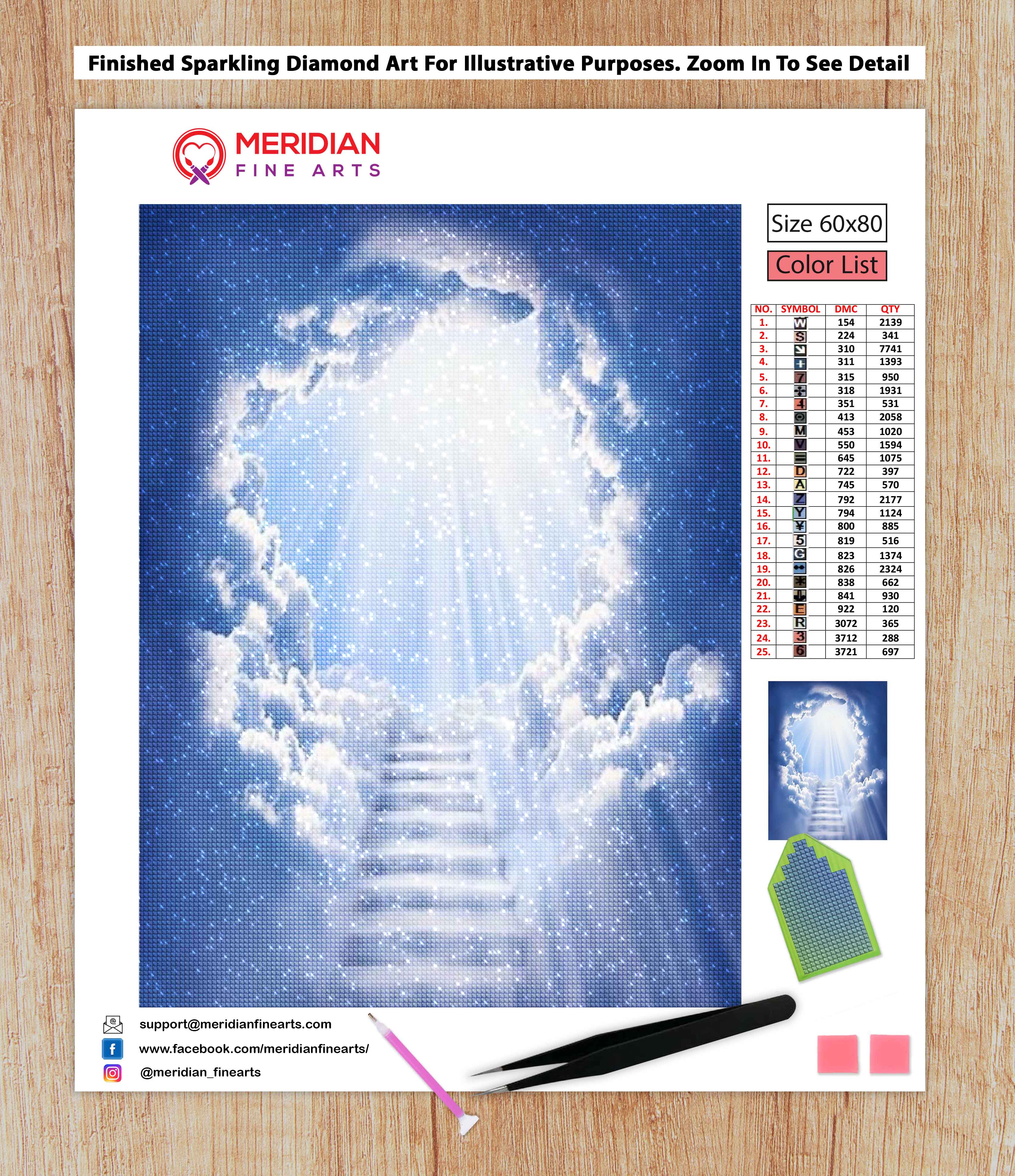 5D Diamond Painting Jesus' Life Stairway to Heaven Kit