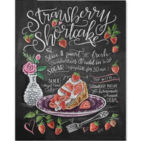 Strawberry Shortcake Recipe Blackboard - Diamond Art Kit