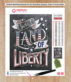 Sweet Land Of Liberty Blackboard - Diamond Art Kit