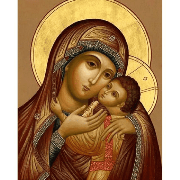 Virgin Mary Embracing Baby Jesus