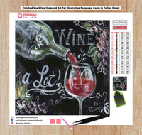 Wine A Lot Blackboard - Diamond Art Kit