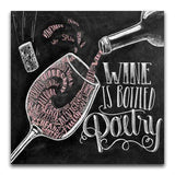 Wine Is Bottled Poetry Blackboard - Diamond Art Kit