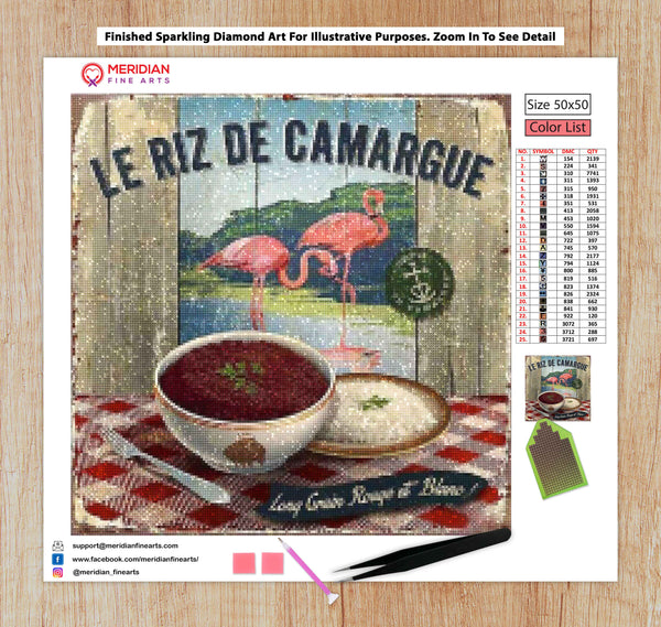 Vintage Camargue Rice Poster - Diamond Art Kit