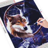 wolf dreamcatcher canvas