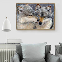 wolf love hanging on wall